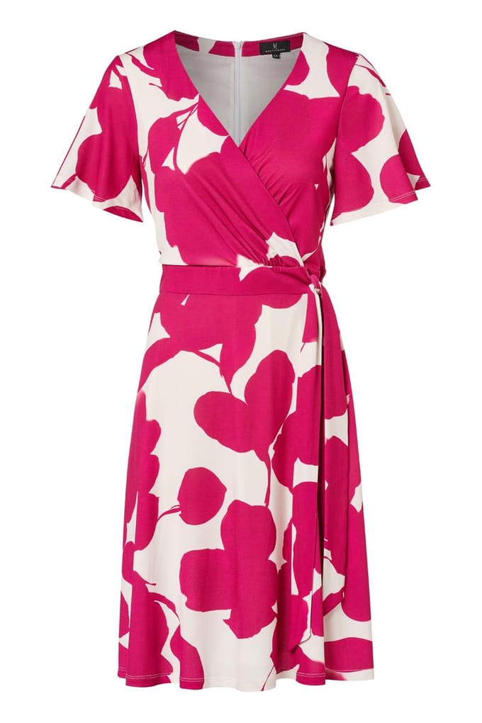 Regina Print Jurk Offwhite / Roze