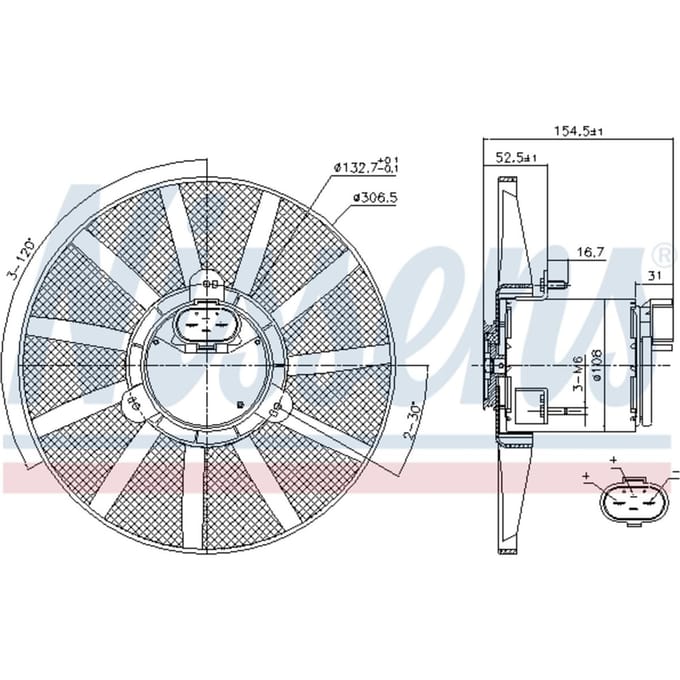 Koelventilatorwiel, motorkoeling NISSENS 85720