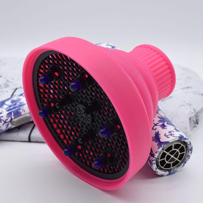Diffuseur de sèche-cheveux pliable en silicone, accessoire de voyage portable et pliable