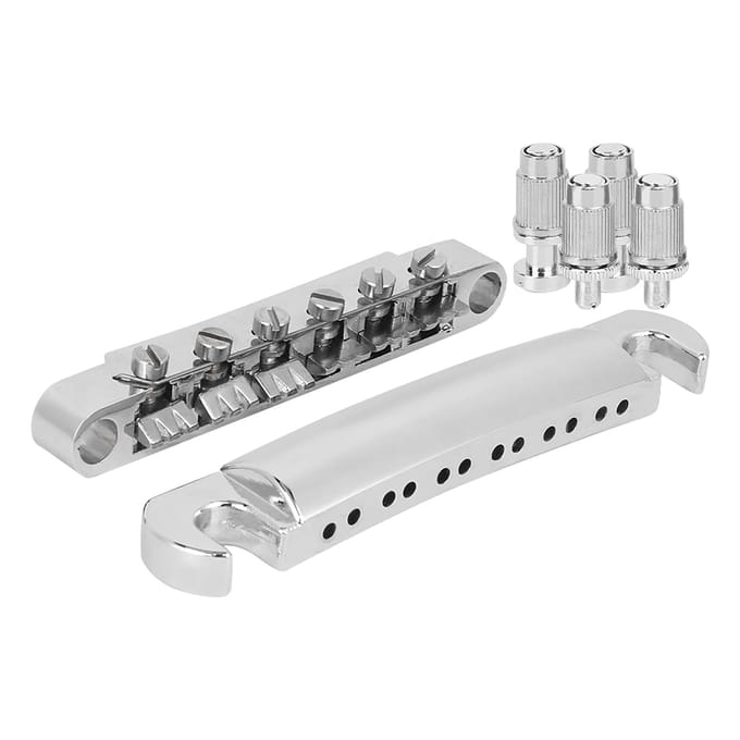 Chevalet de Guitare Électrique Ensemble Complet 12 Cordes Alliage de Zinc Argent Pièces Accessoires de Guitare white