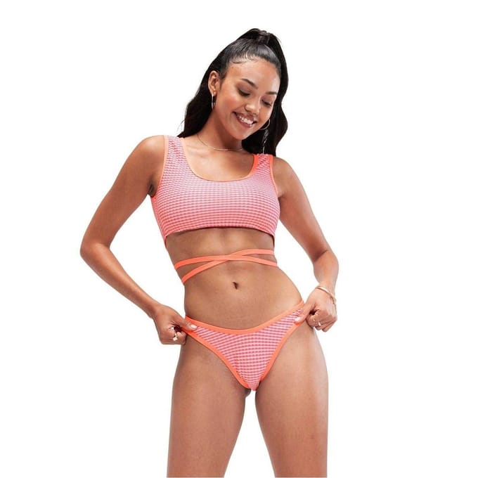 Speedo Dames/Dames Gingham Bikinibroekje (Oranje)