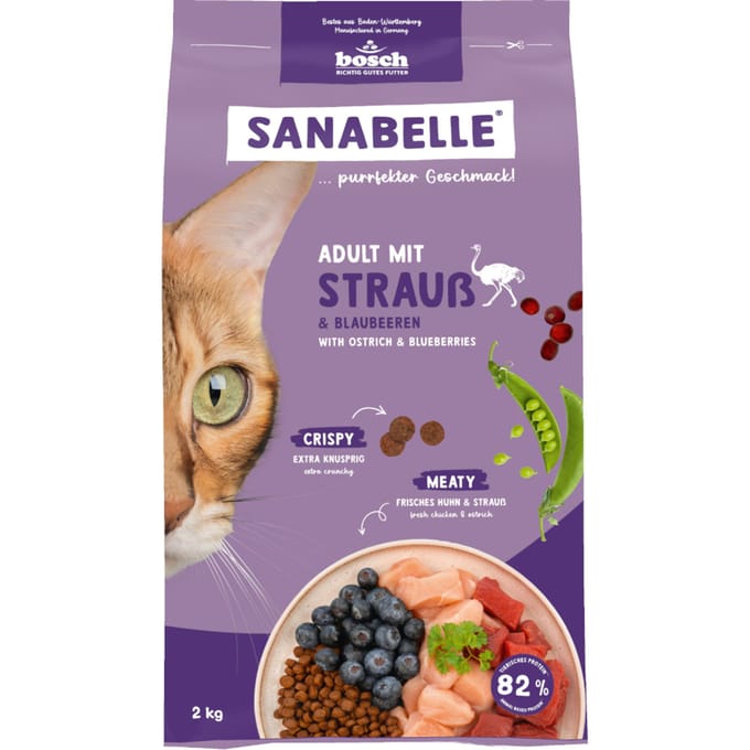 Sanabelle Adult met Struisvogel Kattenvoer - 2 kg