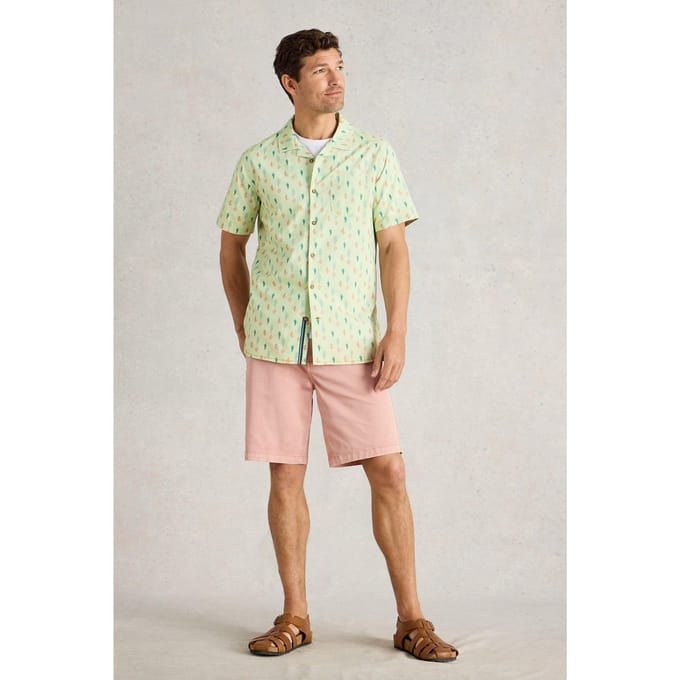 White Stuff Mini Cactus Ss Printed Shirt Green Print Größe: S | Casual hemden Outlet | Herren | Grün