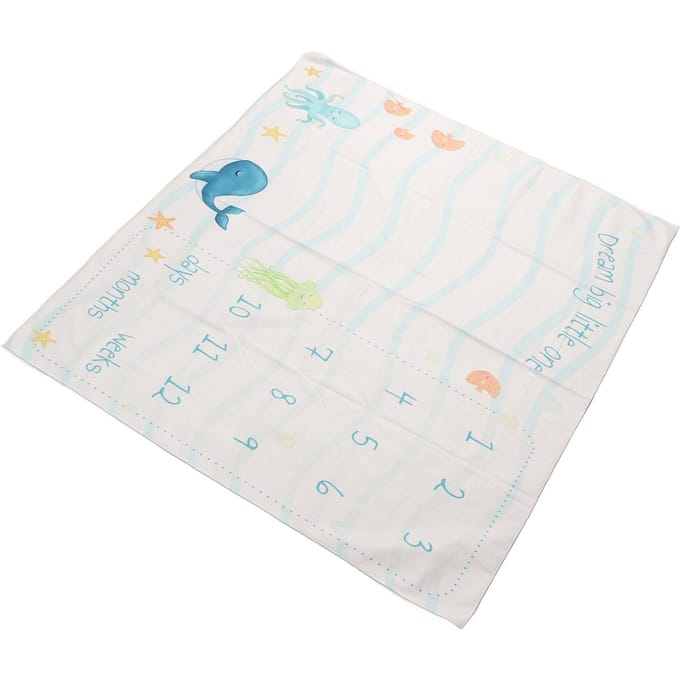Couverture pour bébé, environ 100 cm de large, douce et légère, lavable en machine, accessoire photo pour bébé white