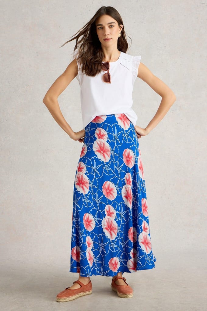 White Stuff Paige Frill Mix Top Brilliant White Taglia: 18 | Magliette intime Outlet | Donna | Bianco