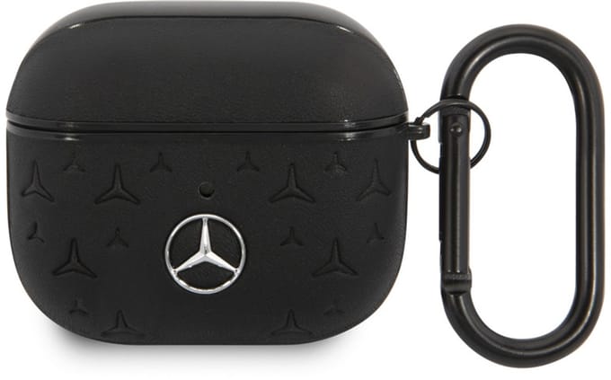 Mercedes-Benz Airpods 3 Case - Genuine Leather - Stars Pattern - Black