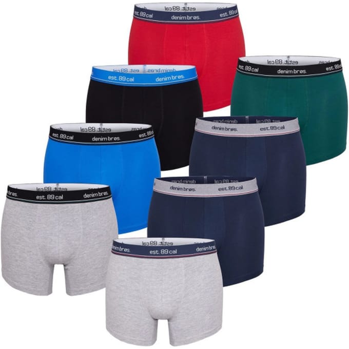 MG-1 Denim Brøs. Boxershorts Heren 8-Pack Multi Effen Kleuren #12 - Maat S