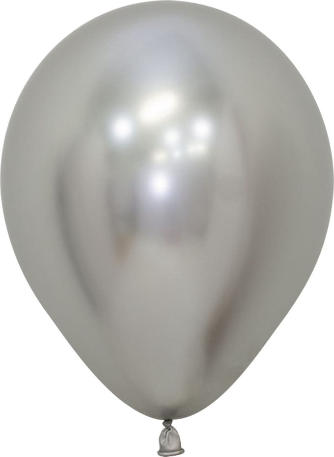 Latex ballonnen Sempertex silver reflex - 12cm - 50 stuks