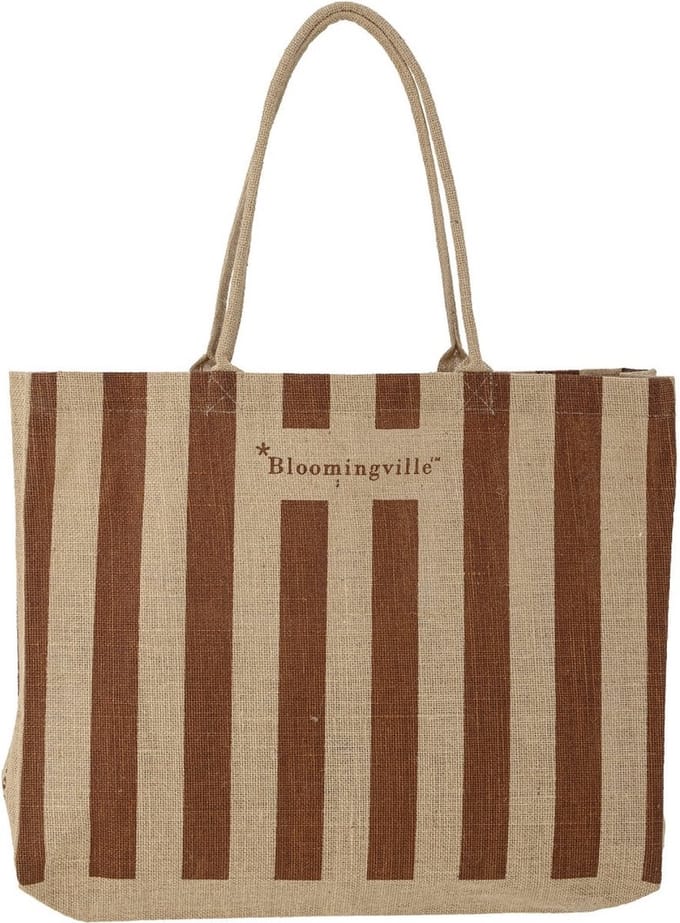 Bloomingville Bergamo shopper tas bruin jute