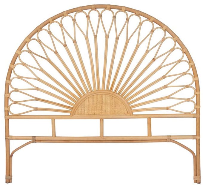 Vente-unique Hoofdbord 140 cm - Rotan - Natuurlijk - SOLIA