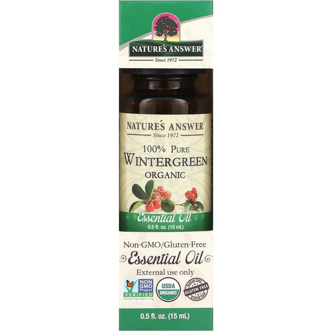 Nature'S Answer, 100% Pure Organic Essential Oil, Wintergreen, 15 Ml (0.5 Fl Oz)