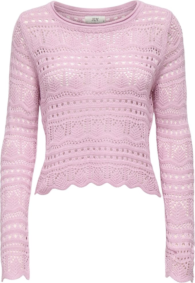Jacqueline de Yong Trui Jdysun Lay L/s Boatneck Pullov. Knt 15287384 Fragrant Lilac Dames Maat - L