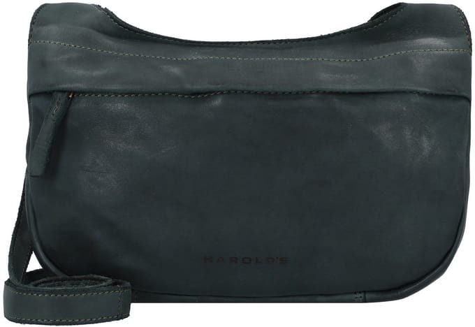 HAROLD'S Leren schoudertas Submarine Shoulderbag Zip Green donkergroen