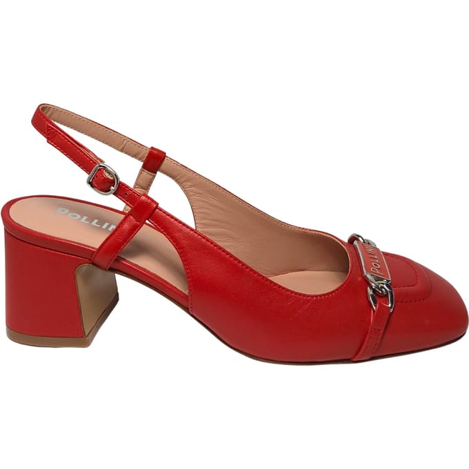 sa11013C9enap502 Pollini Vrouwen lederrood