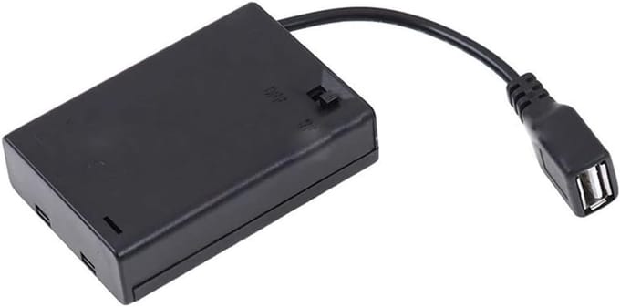 Batterij Box - Batterijhouder - Apparaten Voeden - Met Deksel Schakelaar - 9x6x2 cm - Zwart