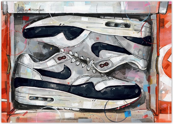 Sneaker poster shoebox OG dark obsidian 70x50 cm