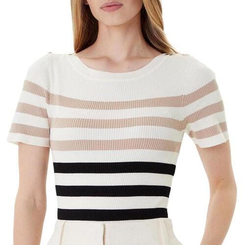 T-shirt Korte Mouw Morgan Rayure