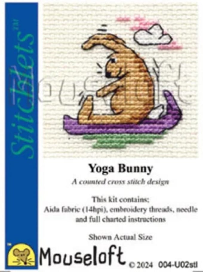 Borduurpakketje Yoga Bunny - Mouseloft