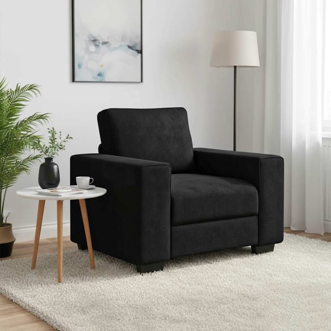 vidaXL - Fauteuil - 100x77x82 - cm - fluweel - zwart