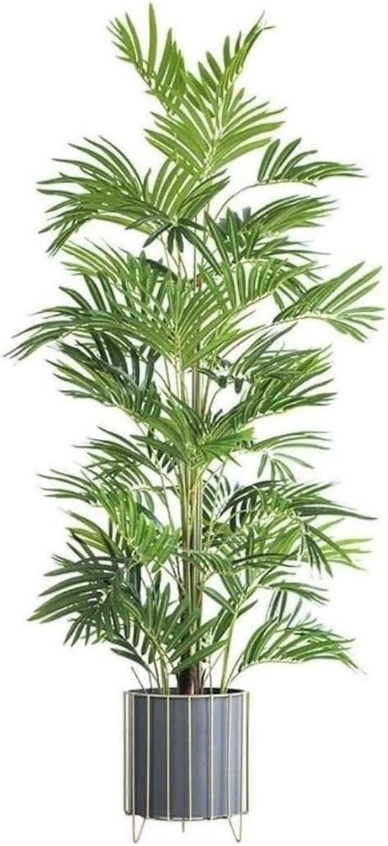 Kunstplant Bamboe - Nep Palmboom - Woondecoratie - Onderhoudsvrij - 163cm - Groen