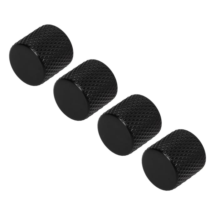 Lot de 4 boutons de potentiomètre pour guitare électrique, large compatibilité, robuste et délicat, noir black