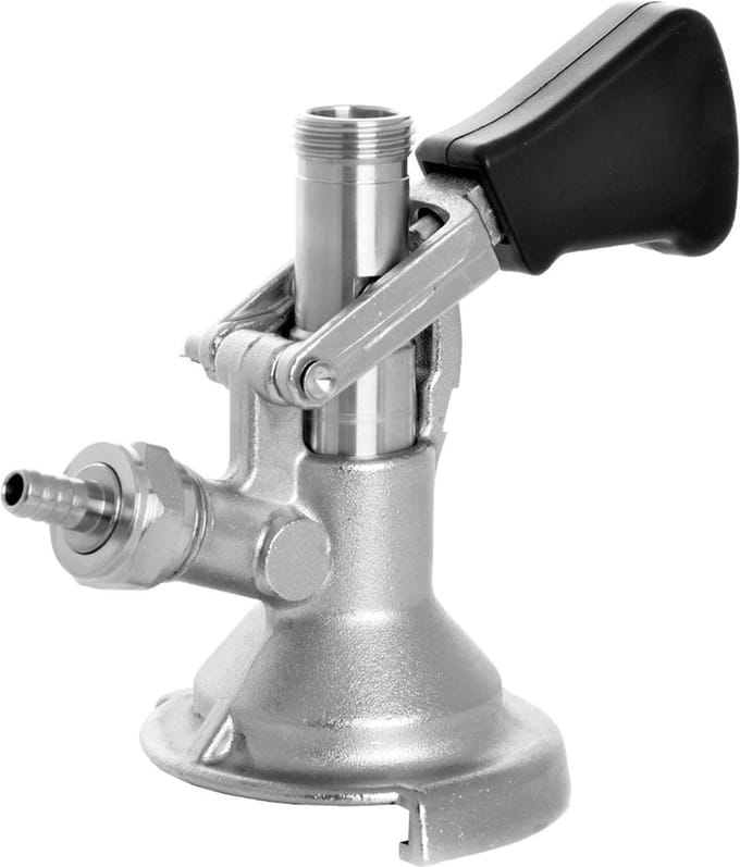 Type A Fustkoppeling - Bierfust koppeling - Platte Schuifkoppeling - Koppeling biervat - Koppeling voor bierfust - Rechte Uitgang - 2 x 5/8"