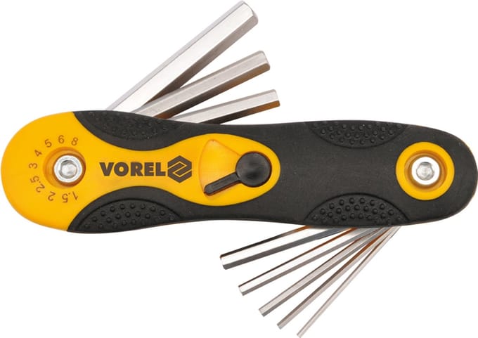 Vorel Inbussleutelset 8-delig 1,5-8mm CrV