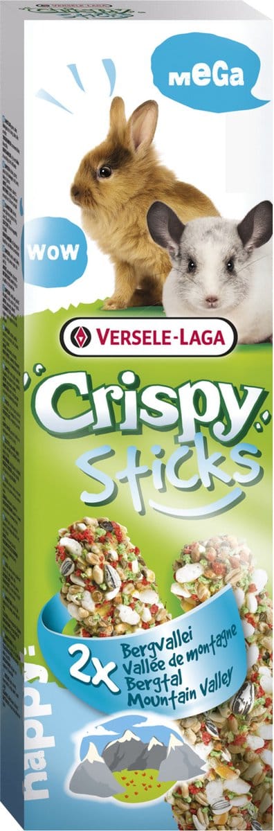 Versele-Laga Crispy Mega Sticks Konijn Bergvallei - Konijnensnack - Kruiden 2x70 g