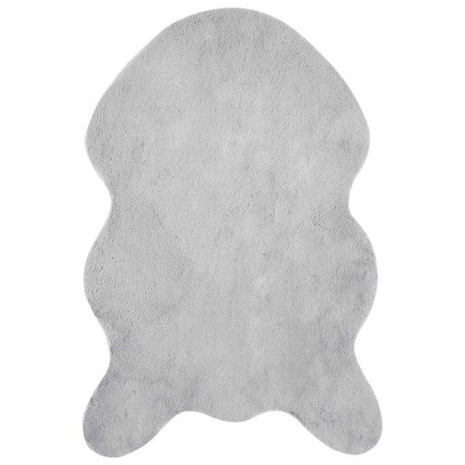 vidaXL - Antislip - vloerkleed - van - imitatie - konijnenbont - OLITE - Grijs