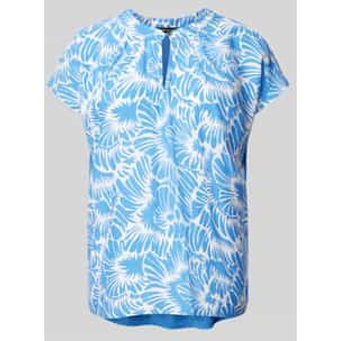 Regular fit blouseshirt met druppelvormige hals