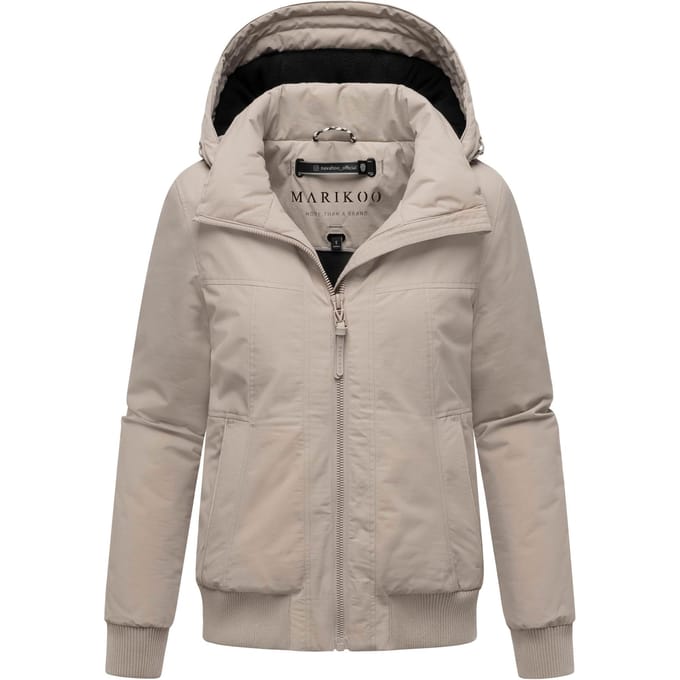 Marikoo dames winterjas Mooni 16 in bomberstijl met capuchon
