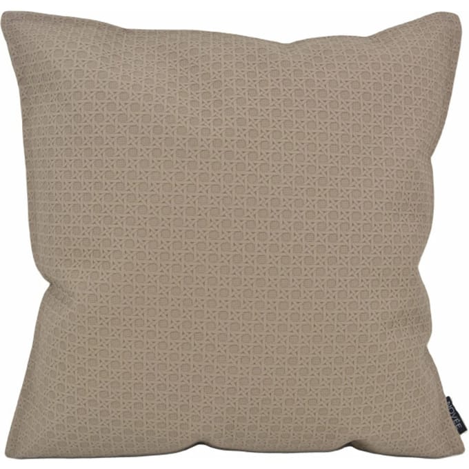 NOVÉE Sierkussen embossed taupe | 45 x 45 cm | pu leder