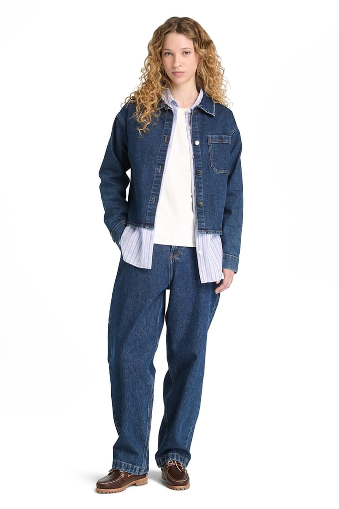 Timberland Denim Shacket Medium Blue Taglia: S | Giacche di jeans Outlet | Donna | Blu