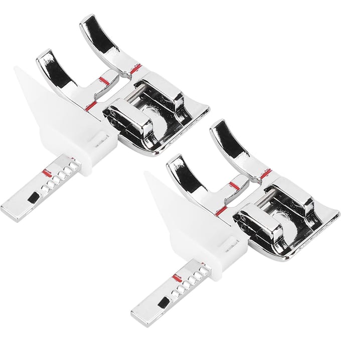 2 Stuks Verstelbare Geleider Persvoet voor SingerButterfly Naaimachines white