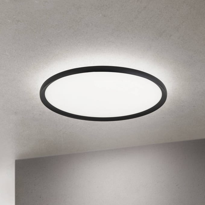 ORION LED plafondlamp Kant, Ø 60 cm zwart, CCT metaal/kunststof