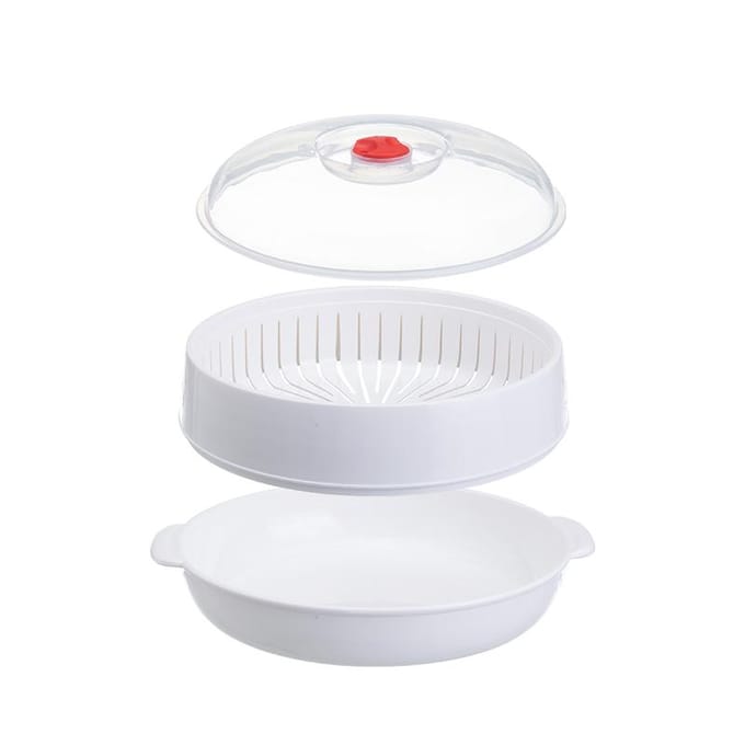 Magnetronoven Speciale Stomer Gestoomde Broodje Dumpling Container Gestoomd Met Deksel Duurzaam Rijst Meerlaags PP Stomer white