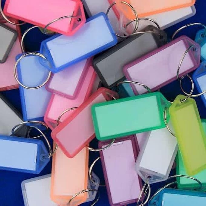 Openklapbare sleutellabels Sleutellabel kleurassorti - 16 stuks