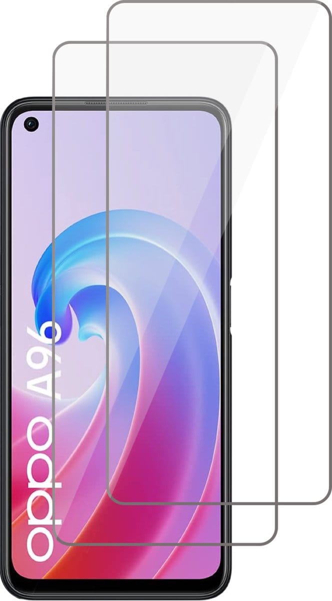 Screenprotector geschikt voor Oppo A96 - Gehard Glas Beschermglas Tempered Glass Screen Protector - 2 Stuks