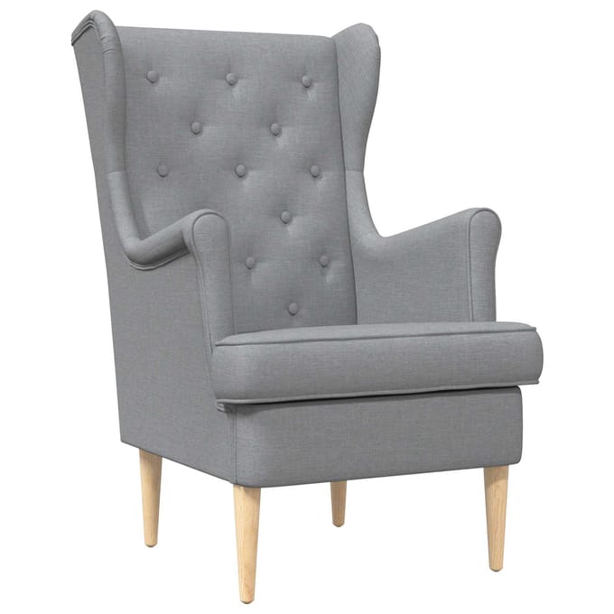 vidaXL - Fauteuil - Lichtgrijs - Stof
