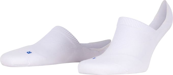 FALKE Cool Kick onzichtbar eenkleurig functioneel materiaal footies unisex wit - maat 46-48