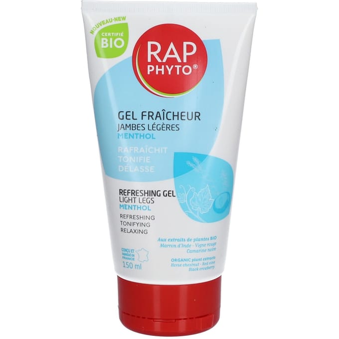 Rap Phyto Gel Fraîcheur Jambes Légères Menthol Bio 150 ml