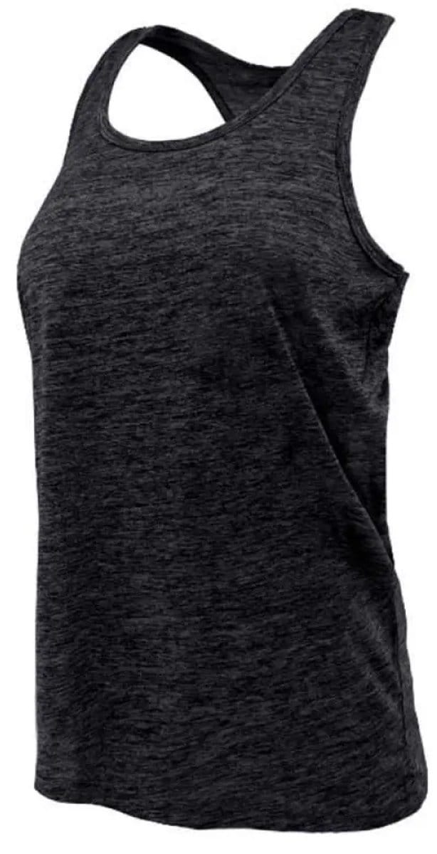 Joluvi Split Mouwloos T-shirt Zwart XS Vrouw