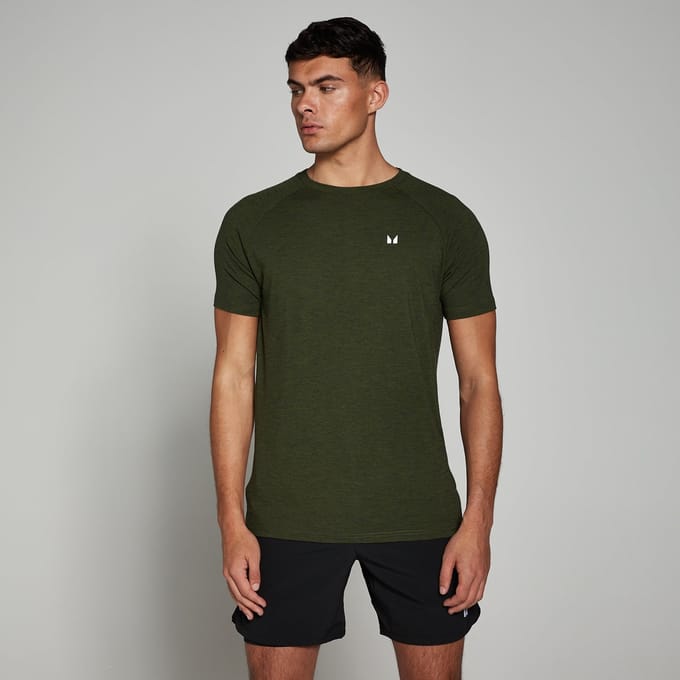MP Performance T-shirt met korte mouwen voor heren - Gemêleerd legergroen - M