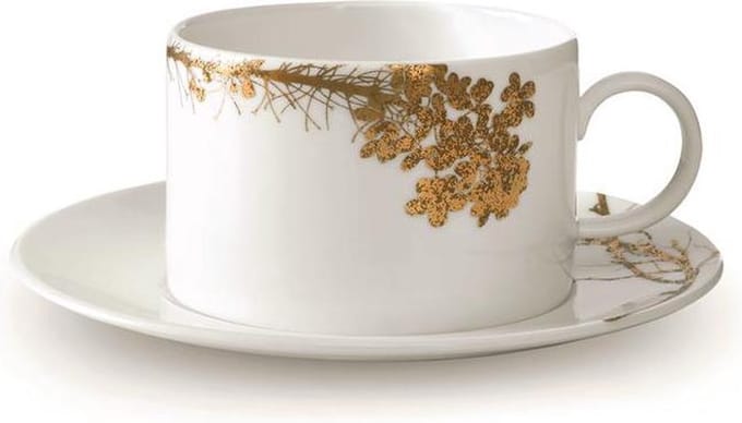 Wedgwood - Vera Wang Jardin Theekop & Schotel - Wit & Goud