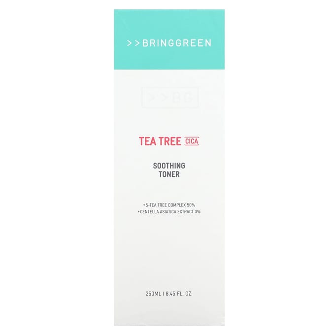 Bringgreen, Tea Tree Cica Soothing Toner, 8.45 fl oz (250 ml) white