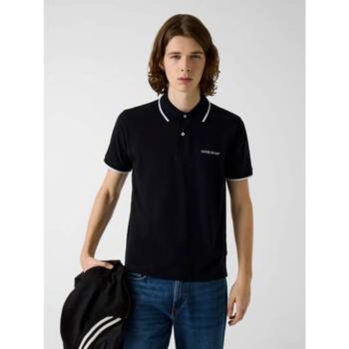 Polo Shirt Korte Mouw Guess REG EMBRO SS POLO TIPPING