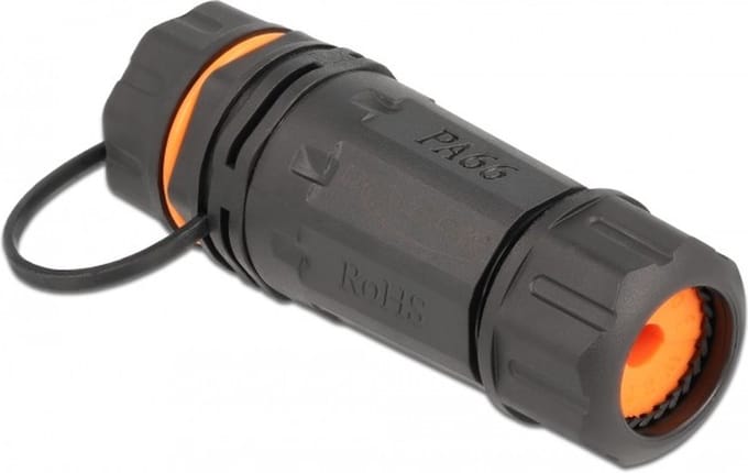 Delock RJ45 Netwerk Adapter Kabel [1x RJ45-bus - 1x RJ45-bus] 0 mm Zwart, Oranje
