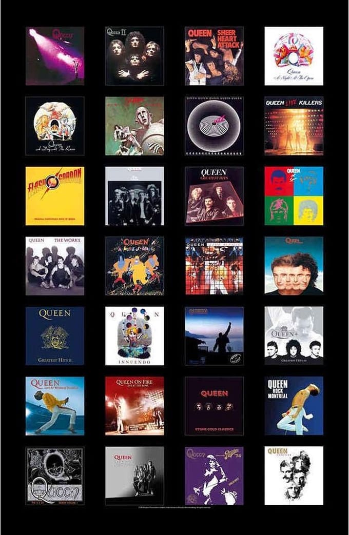 Queen Textiel Poster Flag Albums Multicolours