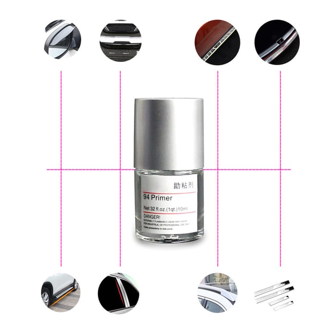 Lijm hechtingsbevorderaar auto schuimtape primer auto wrap applicatie tool 10 ml white