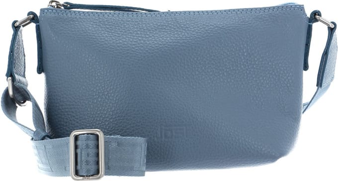 JOST Leren Schoudertas Vika Crossbody Bag Sky Blauwgrijs